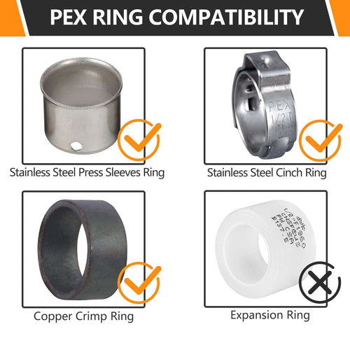 1/2" PEX Crimp Butterfly Ball Valve, Blue (Lead Free) Plumbingsell