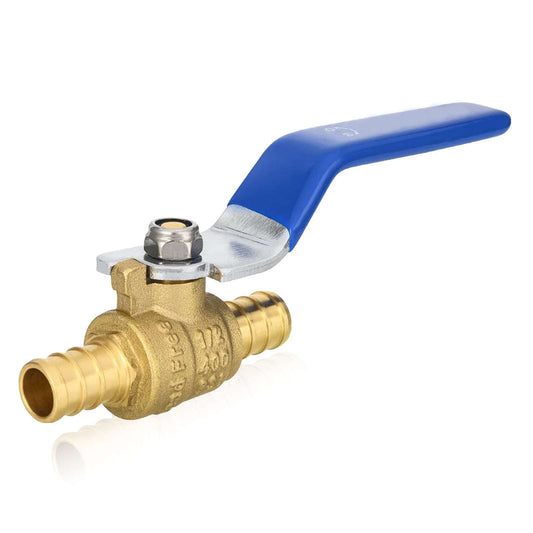 3/4" PEX Crimp Ball Valve,  Blue (Lead Free)