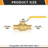 1/2" PEX Crimp Ball Valve, Yellow (Lead Free) Plumbingsell