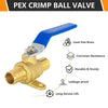 3/4" PEX Crimp Drop Ear Ball Valve, Blue (Lead Free) Plumbingsell