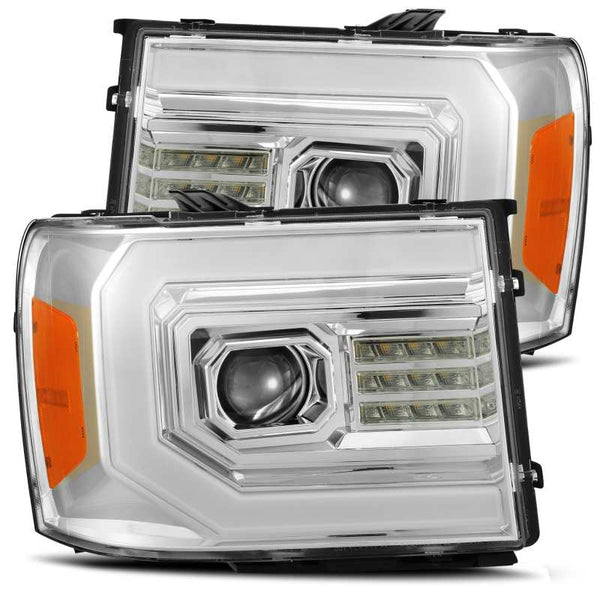AlphaRex 07-13 GMC Sierra PRO-Series Halogen Projector Headlights Chrome OffRoadUSA.com