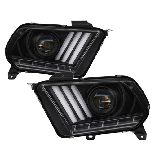 Spyder Ford Mustang 10-13 Projector Headlights - HID Model Only - Black PRO-YD-FM2010V2-HID-BK OffRoadUSA.com