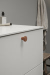 Brushed Copper "Lounge" Cabinet Knob and Wire Drawer Pulls Euro • Knobs