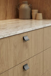 Matte Black "Ciel" Tab Drawer Pulls Euro • Knobs