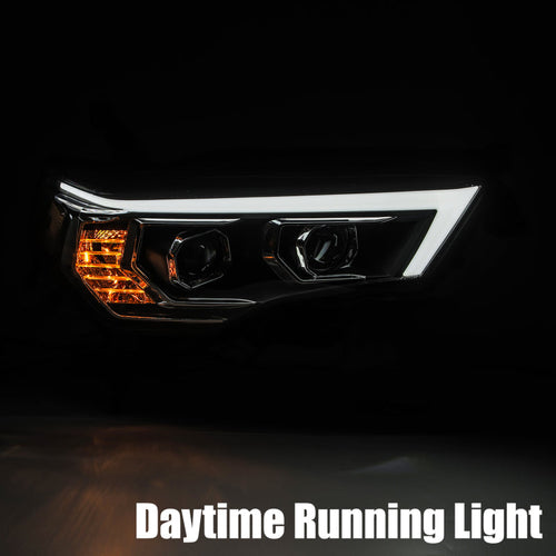 AlphaRex 14-20 Toyota 4Runner PRO-Series Halogen Projector Headlights Chrome OffRoadUSA.com
