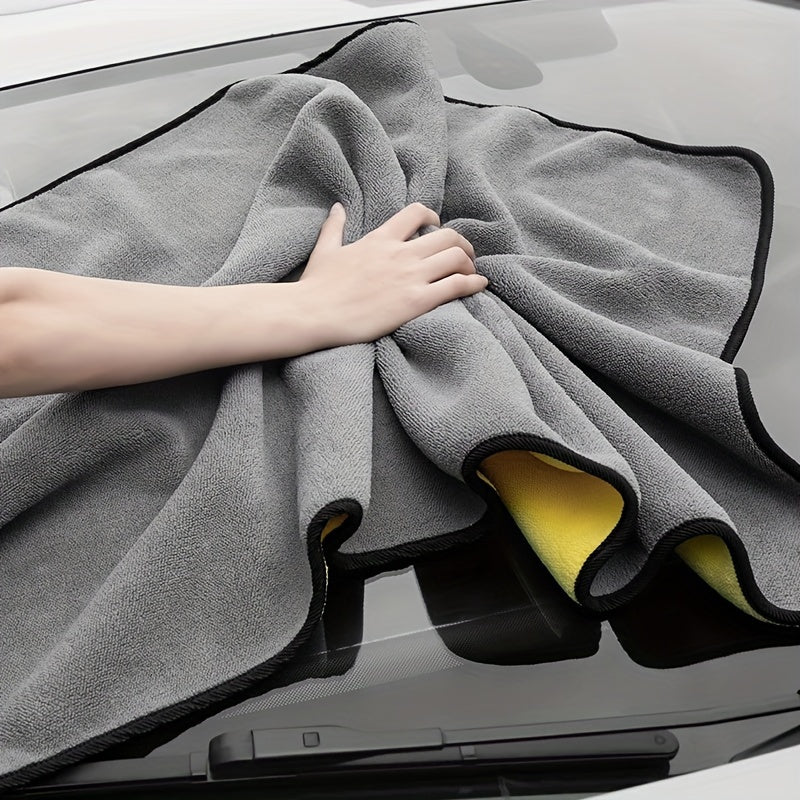 Extra Large Microfiber Car Wash Towel, Ultra Plush Absorbent Detailing Cloth for Auto Care and Drying, Dual-Sided Car Cleaning Accessory