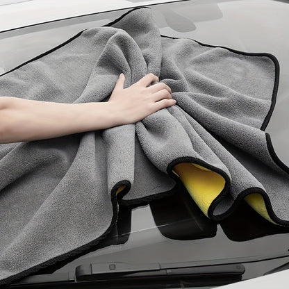 Extra Large Microfiber Car Wash Towel, Ultra Plush Absorbent Detailing Cloth for Auto Care and Drying, Dual-Sided Car Cleaning Accessory