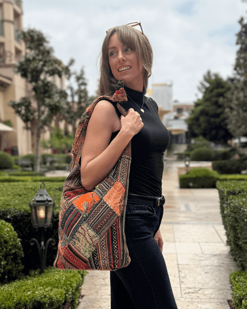 Kathmandu Collection Quilted Patchwork Hobo Bag Jupiter Gear