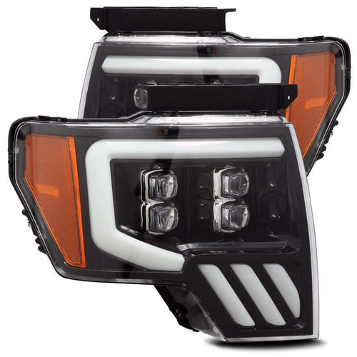 AlphaRex 09-14 Ford F150 NOVA-Series LED Projector Headlights Jet Black OffRoadUSA.com