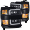 AlphaRex 15-19 Chevrolet Silverado 2500HD/3500HD MKII NOVA-Series LED Projector Headlights Jet Black OffRoadUSA.com