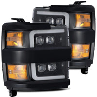AlphaRex 15-19 Chevrolet Silverado 2500HD/3500HD MKII NOVA-Series LED Projector Headlights Jet Black OffRoadUSA.com