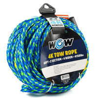 WOW Watersports 60ft 4-Rider 4K Tow Rope with 2 Sections Jupiter Gear