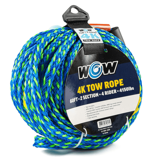 WOW Watersports 60ft 4-Rider 4K Tow Rope with 2 Sections Jupiter Gear