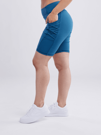 JupiterGear High-Waisted Workout Shorts with Pockets & Criss Cross Design Jupiter Gear