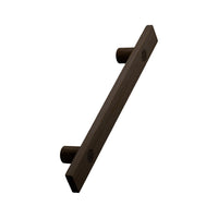 Dark Brown Wood "Longa" Drawer Pulls Euro • Knobs