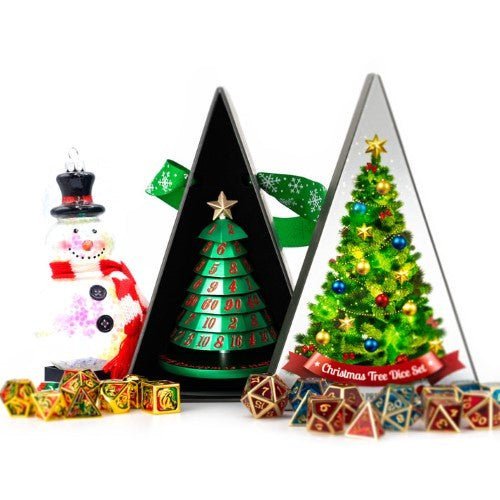 ToyShnip Aluminum Christmas Tree 7 Dice Set - Choose a color