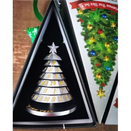 ToyShnip Aluminum Christmas Tree 7 Dice Set - Choose a color
