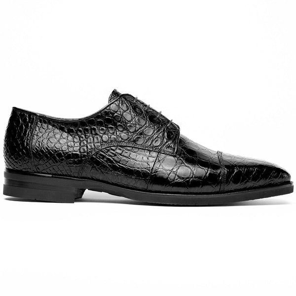 Zelli Italia Zelli Italia 21-532-BKM ANDREA Crocodile Lace Up, Black