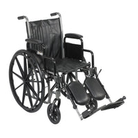 Silver Sport 2 Wheelchair, Detachable Desk Arms, Elevating Leg Rests, 16" Seat RIO Medical Supplies
