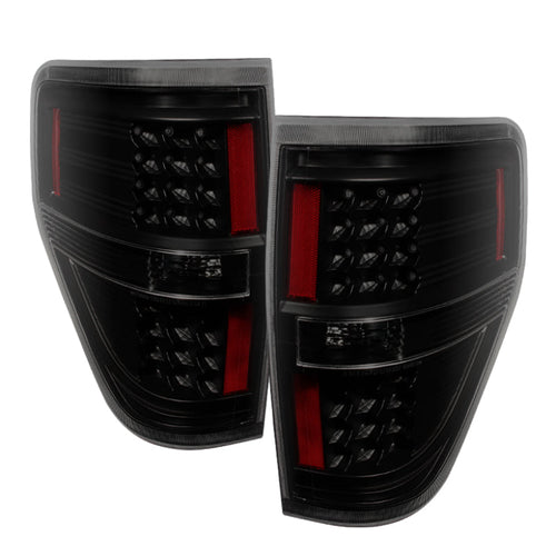 xTune Ford F150 09-14 LED Tail Lights Black Smoke ALT-JH-FF15009-LED-BSM OffRoadUSA.com