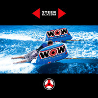 WOW Sports Zig Zag 1 Person Steerable and Towable Water Tube For Pool and Lake Jupiter Gear