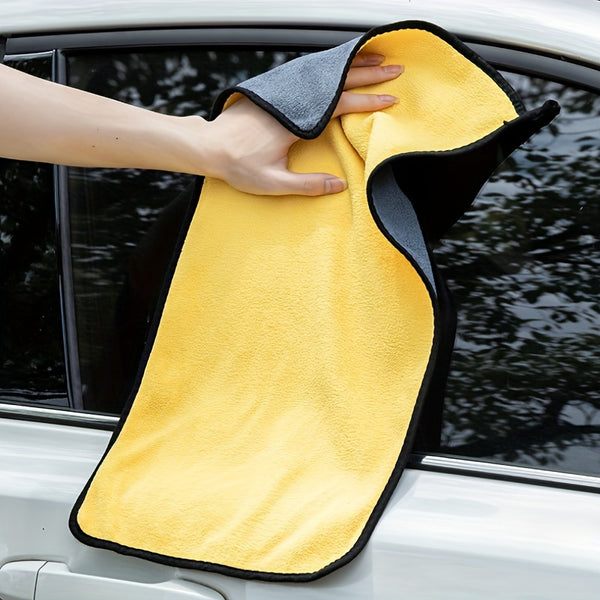Extra Large Microfiber Car Wash Towel, Ultra Plush Absorbent Detailing Cloth for Auto Care and Drying, Dual-Sided Car Cleaning Accessory