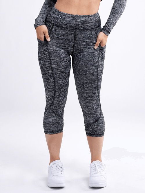 JupiterGear Mid-Rise Capri Fitness Leggings with Side Pockets Jupiter Gear