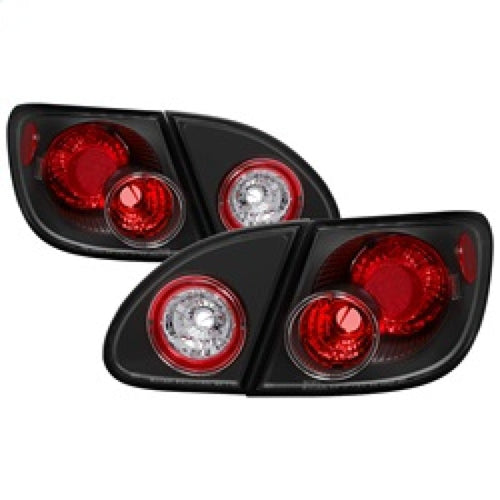 Spyder Toyota Corolla 03-08 Euro Style Tail Lights Black ALT-YD-TC03-BK OffRoadUSA.com