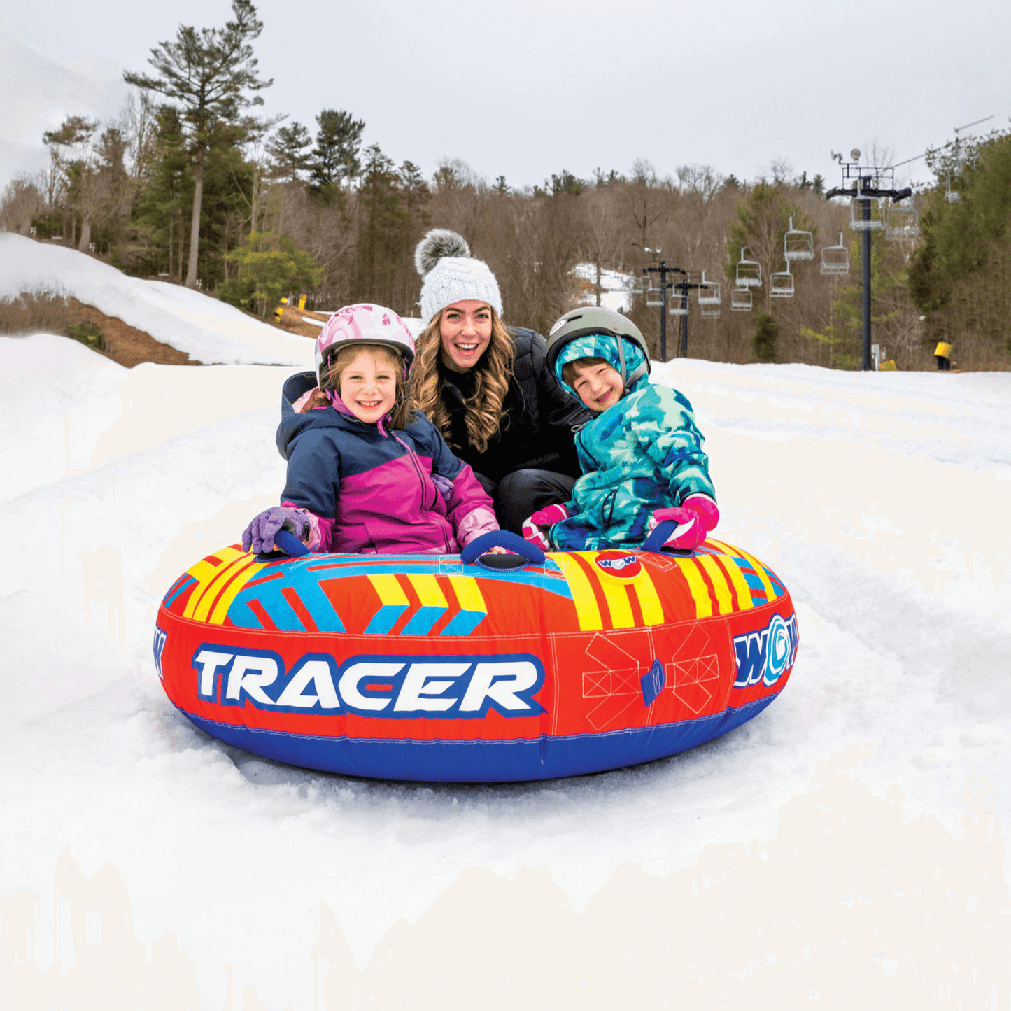 WOW Sports Tracer Snow Tube Towable for Summer & Winter Action