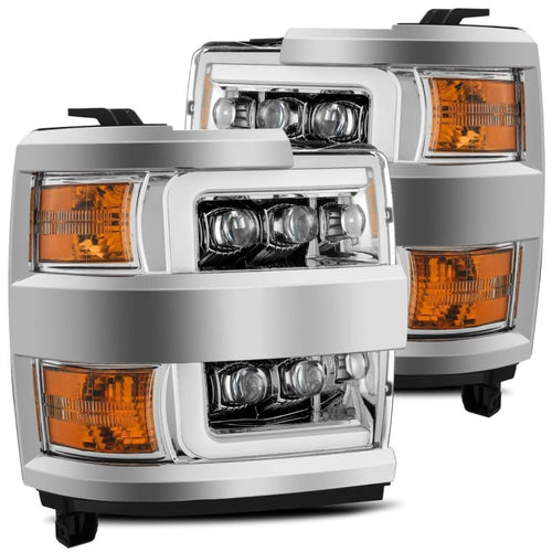AlphaRex 15-19 Chevrolet Silverado 2500HD/3500HD MK II NOVA-Series LED Projector Headlights Chrome OffRoadUSA.com