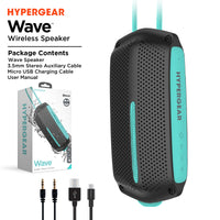 HyperGear Wave Water Resistant Wireless Speaker with Extended Battery Life (WATER-PRNT) Jupiter Gear