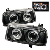 Spyder Volkswagen Jetta III 93-98 Projector Headlights LED Halo Blk High H1 Low H1 PRO-YD-VJ93-HL-BK OffRoadUSA.com
