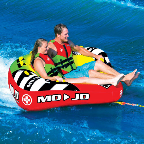 WOW Sports Mojo 1- 3 Person Towable Water Tube For Pool and Lake (16-1070) Jupiter Gear