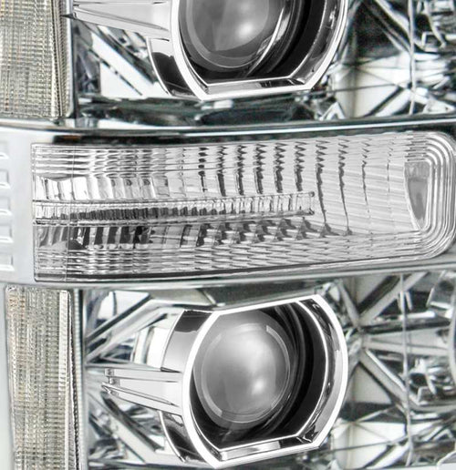 AlphaRex 11-16 Ford Super Duty PRO-Series Halogen Projector Headlights Chrome OffRoadUSA.com