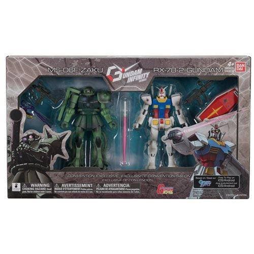 ToyShnip Bandai 2021 Con Ex Gundam Infinity Epic Battle Rx-78 & Zaku Action