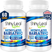 Methylated Bariatric Multivitamins with 45mg Iron 1 capsule a day Shiny Leaf