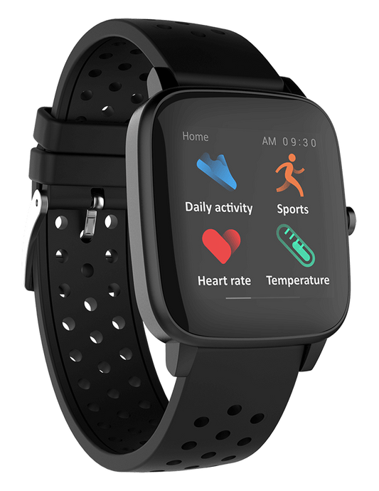 Smartwatch with Dynamic Heart Rate, Temperature, Blood Oxygen, and Blood Pressure Monitor