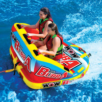 WOW Sports Big Bubba Hi Vis 2 Person Towable Water Tube For Pool and Lake Jupiter Gear