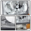 xTune Ford F250/350/450 Superduty 99-04 Crystal Headlights w/ Bumper Lights HD-JH-FF25099-AM-C OffRoadUSA.com
