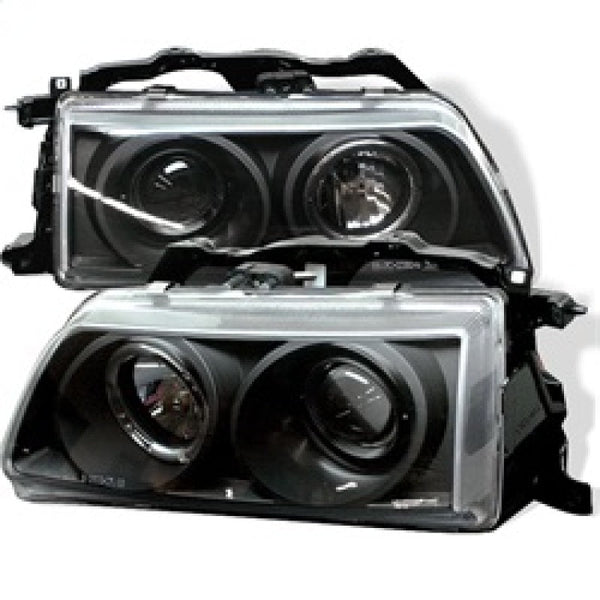 Spyder Honda Civic 90-91/CRX 90-91 Projector Headlights LED Halo Blk PRO-YD-HC90-HL-BK OffRoadUSA.com