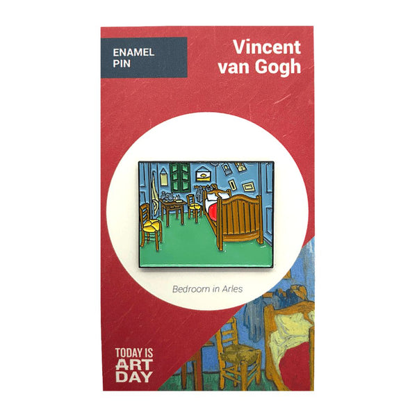 Bedroom in Arles by Vincent van Gogh Enamel Pin - Today is Art Day ToyShnip