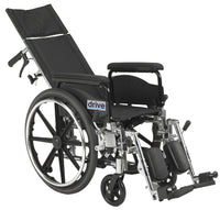 Viper Plus GT Full Reclining Wheelchair, Detachable Full Arms, 18" Seat RIO Medical Supplies