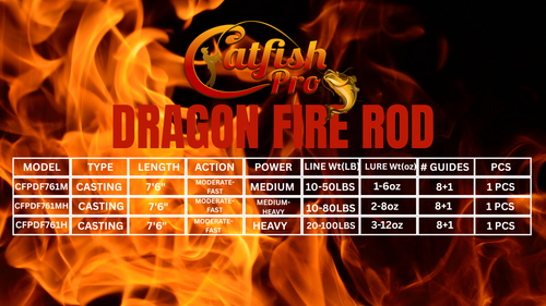 Black Dragon Fire Casting Rod Catfish Pro