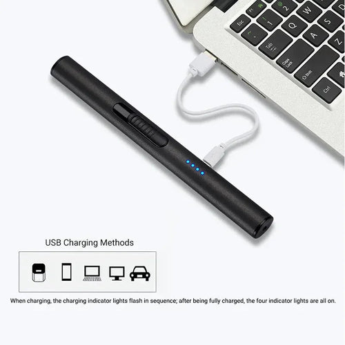 Black Flameless Lighter The Roosevelts Candle Co.