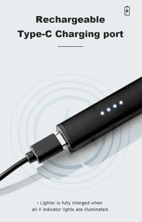 Black Flameless Lighter The Roosevelts Candle Co.