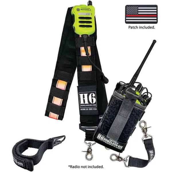 H6 FRONTLINE RADIO STRAP KIT - 3M RED/ORANGE REFLECTIVE Chief Miller Apparel