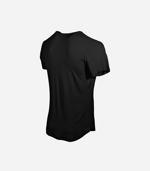 Bamboo Swift Curve-Hem Tee - Black Bamtech