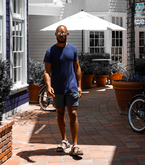 Bamboo Aerotech T-Shirt - Navy Blue Bamtech