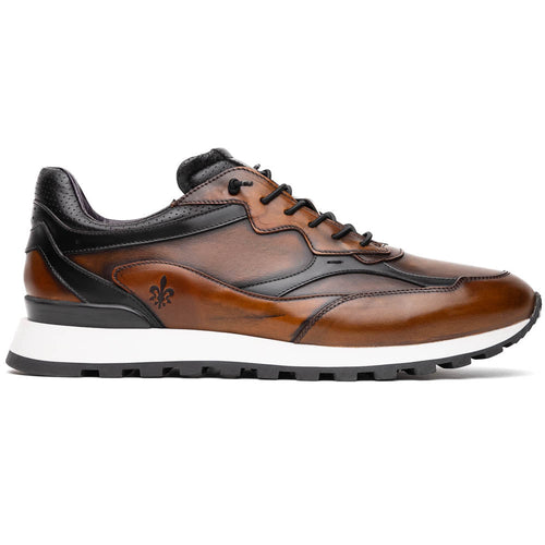 Zelli Italia 65-355-BRN BRAVO Hand Finished Trainer Cognac / Black