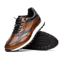 Zelli Italia 65-355-BRN BRAVO Hand Finished Trainer Cognac / Black